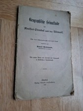 STENDAL Geographische Heimatkunde Altmark Weidemann 1909 Schulbuch Buch antik 