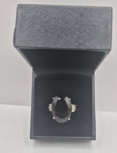 Rauchquarz silberring 925er - rauchquarz-silberring,