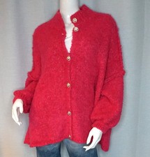 Boucle strickjacke grobstrick - strickjacke,
