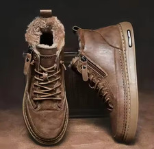 Herren Stiefel Kunstleder Wasserdicht Rutschfest Winter