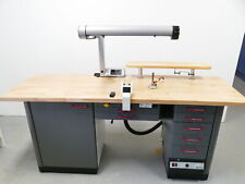 Freuding Möbel Arbeitstisch 200 cm mit AT Absaugung, Beleuchtung und Ablage k...