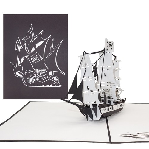 Pop karte piratenschiff - pop, up