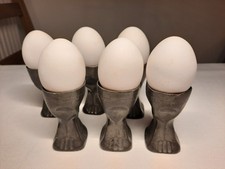 6 x Eierbecher, Zinn, Norica