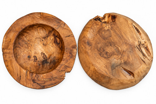 Große rustikale holzschale - große,
