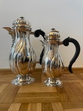 Kannenpaar Kaffeekanne Milchkanne Barock Rokoko Augsburg Silber 1771 Drescher