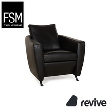 FSM Sesam Leder Sessel Schwarz