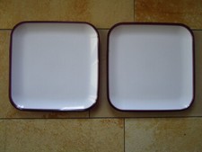 Kleiber Camping 2 x Teller Kunststoff weiß-lila