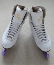 DAMEN/MÄDCHEN JACKSON MYSTIQUE EISKUNSTLAUFSCHLITTSCHUHE Größe 3 1/2 (UK) Ex Con