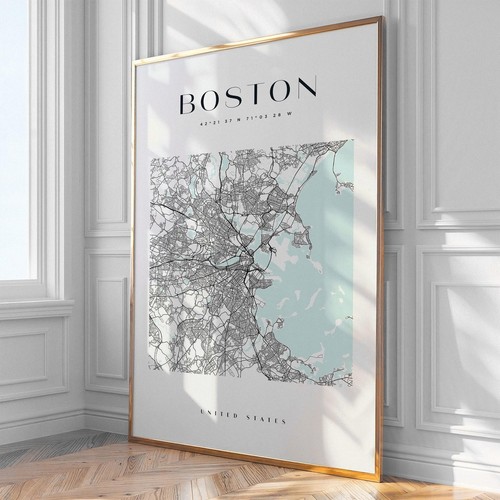 Boston stadtplan druck - stadtplan,