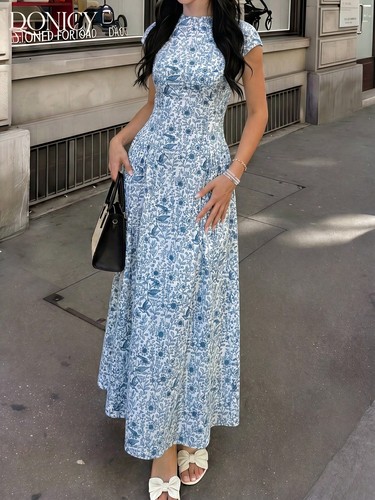 Elegantes gelbes maxikleid mit - elegantes,