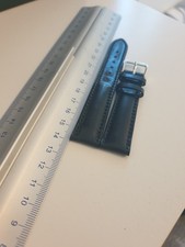 Horween Cordovan Shell Uhrenarmband Fluco 18mm Schwarz