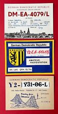 3 x DDR QSL Radio Karte DRESDEN 1969/80/90 Pionierpalast Walter Ulbricht( 153226
