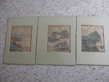 3 x Holzschnitt Asien China Japan wohl 18 - 19 Jahrhundert  (D 354 )