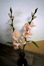2 x  STOFF-DEKO- BLUMEN „Gladiolen“ - Rosa-  Ca. 66 cm