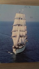 Postkarte Segelschiff Gorch Fock Segelschulschiff Bundesmarine 15.08.1977 gel_1