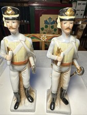 Französische Soldaten Figur Officier des Chasseurs Porzellan 22cm Militär
