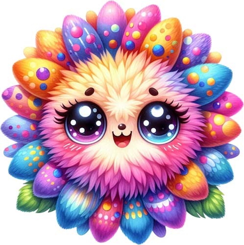 Colourful rainbow cartoon - colourful,