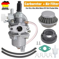 Vergaser 49ccm Luftfilter Set Pocketbike Dirtbike Cross Bike Mini Cross ATV Quad