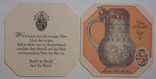 Bierdeckel becks edle - bierdeckel,