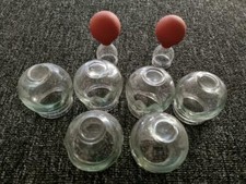 6 stücke massage Verspannung Schröpfen Glas Glas /2 sauglocken