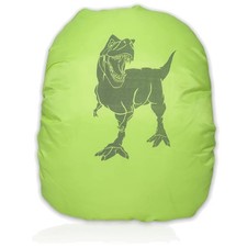 WDFCN Dinosaurier Regenüberzug für Schulranzen - 35L Regenschutz mit Reflektoren