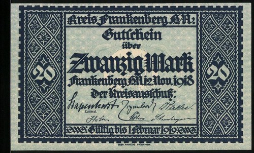 Notgeld frankenberg 1918 20 - frankenberg, 1918,