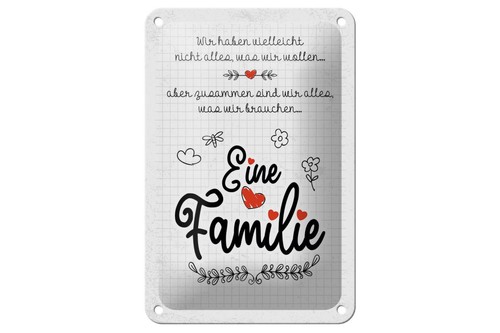 Blechschild familie wir haben - wir,