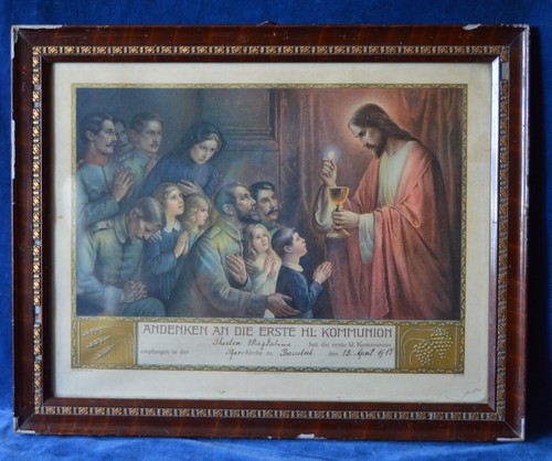 Altes kommunionbild andenken - altes,