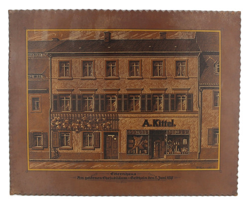 Antiker druck auf - antiker, leder