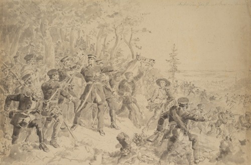 Preußische soldaten angriff - soldaten.,