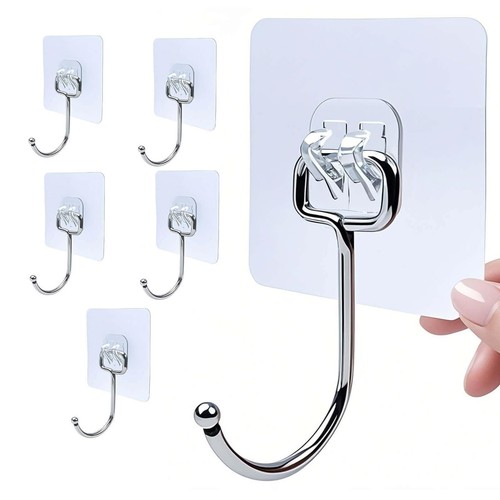 6pcs adhesive hooks - adhesive, extra