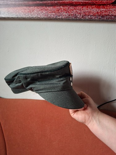Feldmütze m43 grün grau - feldmütze, grün/grau/