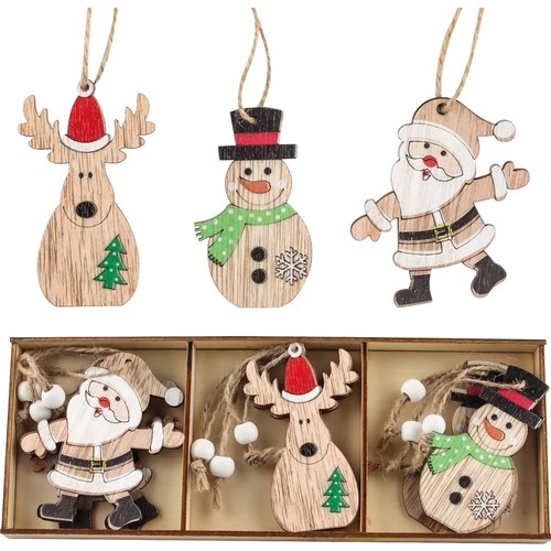Christbaumschmuck holz set - christbaumschmuck, 12