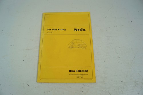 Bmw isetta teilekatalog - bmw,