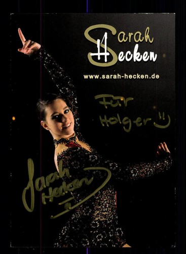 Sarah hecker autogrammkarte - sarah,