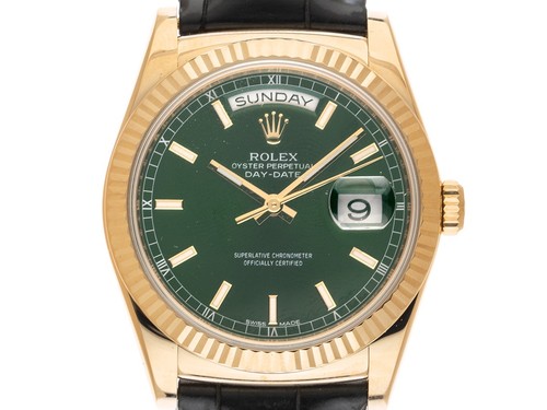 Rolex day date green dial - day,