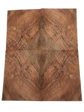 Nussbaum Wurzelholz Furnier Intarsien 24x18-19cm 24 Blätter Maserholz