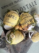 Osterei 3-Set Shabby weiß