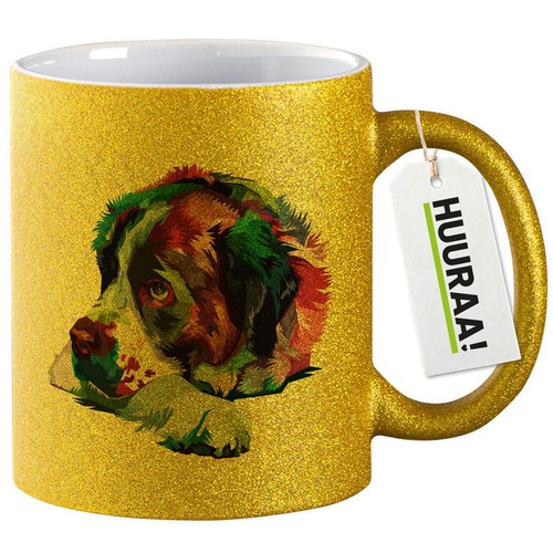 Glitzertasse bernhardiner - glitzertasse,