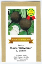 Rettich - Runder Schwarzer - lagerfähige Wintersorte - 50 Samen