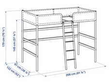 Metall Hochbett von Ikea /Anthrazit /gebraucht