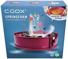 Coox Silikon Springform mit Glas-Servierplatte Ø 26cm Dunkelrot Leicht zu öffnen