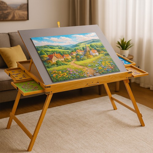 Defekt puzzelbrett aus holz - :,