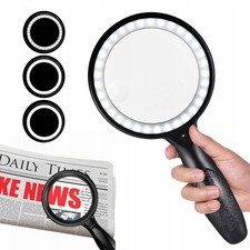 5/10 Fach Lupe mit 33 LED Licht Leselupe Vergrößerungsglas Juwelierlupe Handlupe