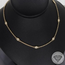 Wert 2290 € Brillant Collier (0,34 carat) 585 14 Karat Gelb Gold xxyy