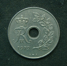 B5) Dänemark 25 Öre 1972