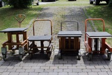 4 Hubwagen, fahrbarer Montagetisch, Hersteller Baka und Genkinger