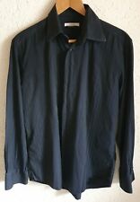 VERSACE Collection Herrenhemd langarm in schwarz,fein in sich gestreift Gr.16/41