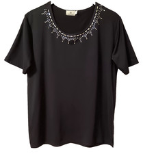 Damenshirt KURT KÖLLN Viskose/Elasthan Schwarz Glitzer Gr. 44 - s. Maße unten