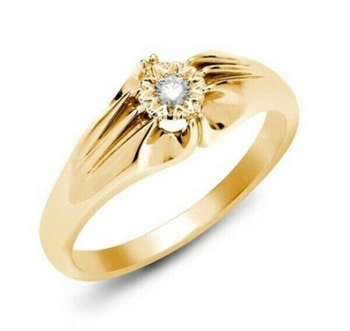 Gelbgold herren diamant - 9, kt